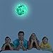 K-youth® Luminoso pegatinas de pared Luna Luminosas Pegatina Pared Fluorescente Brilla PVC - Interesa La Astronomía (20cm)