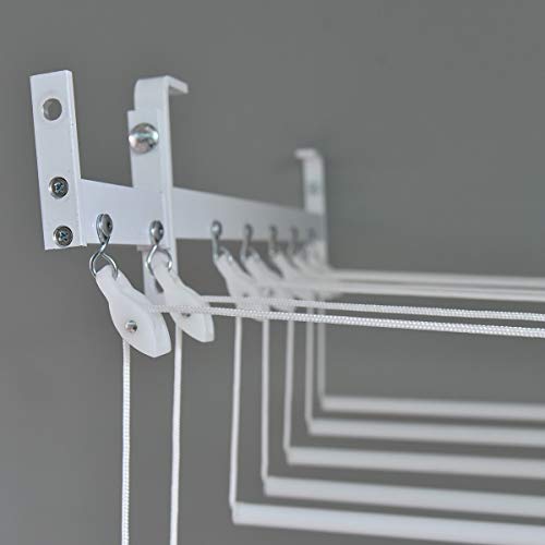 Varal de Parede e Teto Prático - 7 Varetas Individuais de 1,20 metros