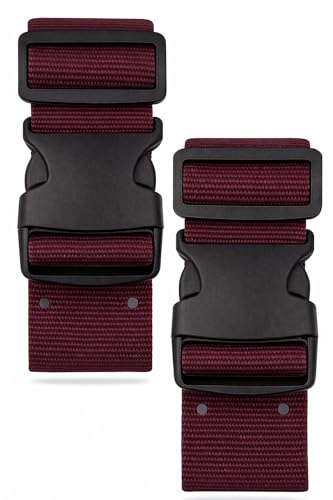 KBBB® Spanngurt Set – Verstellbare Befestigungsriemen (2er Set, 2 m) – 50 Farben – Gurtband 20–50 mm – Gepäckgurt, Koffergurt, Mehrzweckgurt für Haushalt & Reise 174 Purpur 30mm