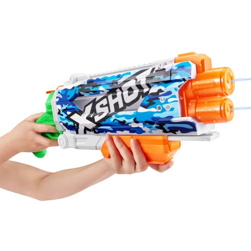 X-Shot Water Fast-Fill Skins Pump Action Water Blaster Blue Water Camo By Zuru Xshot Watergun (Fills With Water In Just 1 Second!) #TOP1