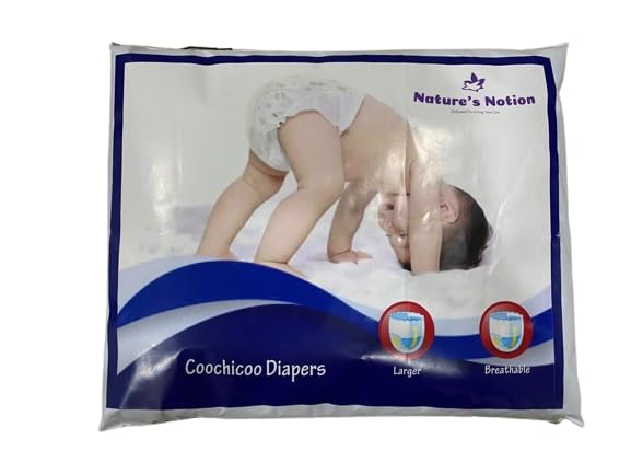 Nature's Notion Coochicoo A-GRADE Nonwoven Ultra Soft Disposable Baby Diapers Pants | Large Size Baby Diapers (11-14 Kg) | Pack of 1 | 40 Count | Up to 12 hours Absorption
