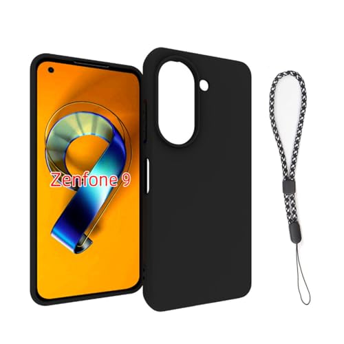 �Ή� ASUS Zenfone 9/Zenfone 10 �p �P�[�X �J�o�[ �V���R�� �� �J�o�[ + �V���[�g �X�g���b�v �g�уX�g���b�v �\�t�g TPU �V���R�� �ϏՌ� ����~�� �X�}�z�P�[�X ���t���h�~ ���y�� �}�b�g���� �w��h�~ �����Y�ی�