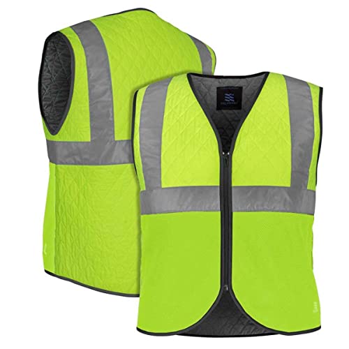 Fieldsheer Professional Safety Cooling Vest For Heat Relief, High Visibility Evaporative Cool Vest - Hi-Vis, Medium #TOP3