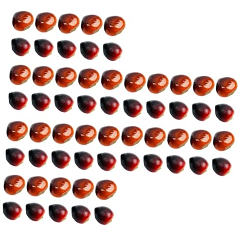 Abaodam 60 pcs Realisticfood Decorative Fruit Foam Chestnuts Fake Chestnut Decorative Chestnut Mini Chestnut Decor Photography Prop Chinese Decor Simulation Chestnuts Christmas Spread