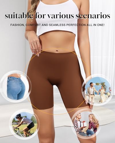 LEVAO Womens Boxer Briefs Boyshorts Seamless Underwear Pack Boy Shorts Panties for Women 6 Pack4