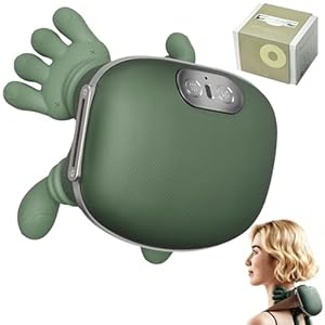 4D NackenmassagegeräT Kabellos, Massagegerät Nacken Elektrisches Shiatsu Massagegerät mit 3 Intensitätsstufen und 2 Heizstufen, Tiefengewebemassage für Lindert Muskelverspannungen und Ermüdung(C)