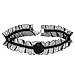 Woent Halloween Spider Web Headband Necklace Set Vampire Bat Hair Bands Ghost Festival Party Hair Hoop Hair Accessories for Women (Black F)