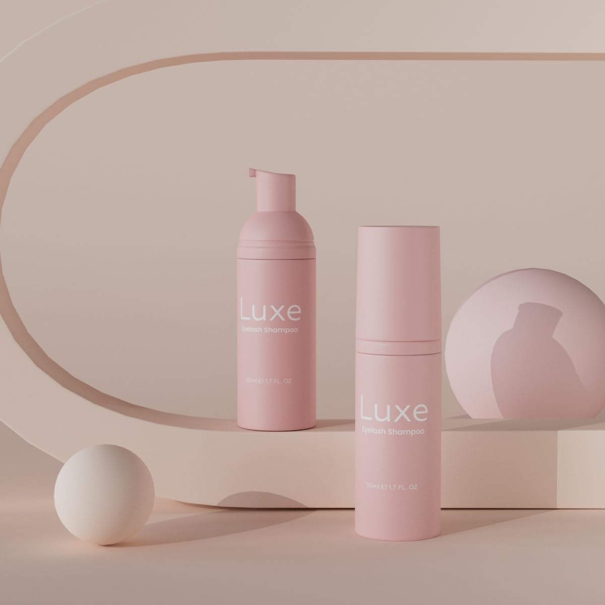 Luxe Cosmetics Eyelash Shampoo, Gently Clean and Hydrate your Lashes, Sulfates Free -Mild Foaming Shampoo- 100% Vegan - Image 2