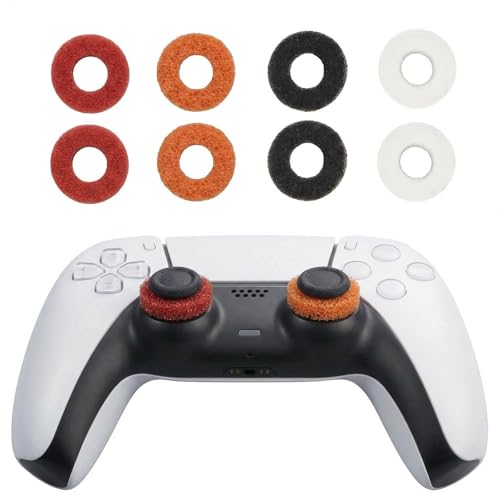 Image of MOLOPPO 8-Pack Precision Aim Rings compatible with PS5, for PS4, for Xbox Controller - Pro FPS Gaming Accessories (Black /Orange /Red /White Combo)