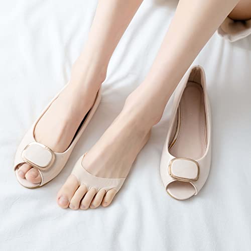 Toe Socks for Women,No show Socks for Heels Topper Sandal Oxfords Flat Pumps3
