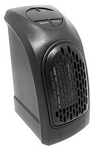 RevolutionLine - Calefactor portátil de bajo consumo 400W | Regulación de temperatura y temporizador programable | Pantalla LED | Baños, oficinas y campers | Enchufe integrado y termostato ajustable