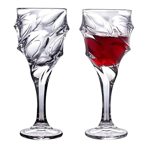 Paysky Red Wine Glasses Set of 2, Long Stem Wine Glasses, Premium Crystal - Wedding, Anniversary, Christmas - 10 oz Cover