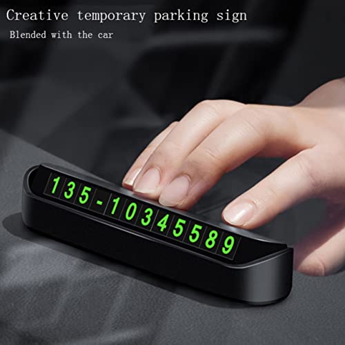 Image of Tantra Car Dashboard Number Display - Mobile Number Display for Car, Temporary Car Parking Mobile Number Display with Magnetic Numbers Stickers
