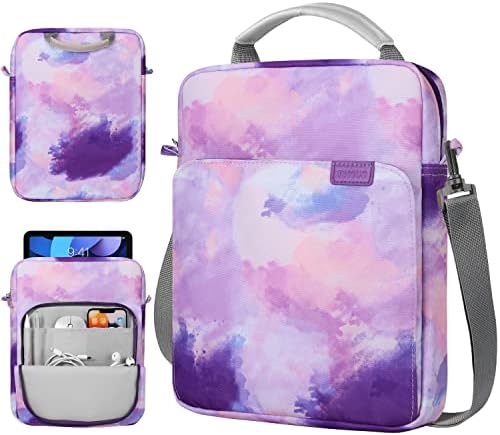 TiMOVO 9-11" Tablet Sleeve Bag Carrying Case with Shoulder Strap for iPad 10.2 2021-2019, iPad 10th Generation 2022, iPad Air 5/4 10.9, iPad Pro 11 2022-2018, Galaxy Tab A8 10.5, Pink