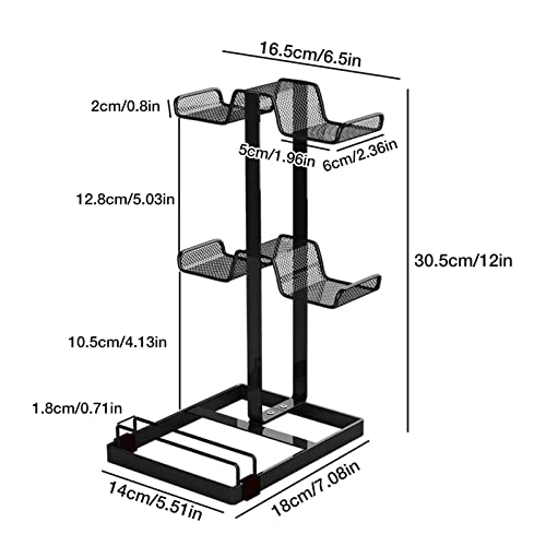 Suporte de controlador de jogo,Suporte para fone de ouvido de 2 camadas - Acessórios de jogos de met
