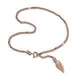 Elegante cavigliera in argento sterling 925, placcato oro (oro rosa 333) della marca: SilberDream.