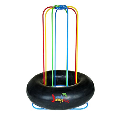 Jungle JumpaRoo - Trampoline/Bounce House-Like Play Set - Indoor/Outdoor Jungle Gym with Welded Swing bar - Large