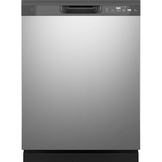 GE GDF535PSRSS 24 in Built in Dishwasher with Front Controls, Stainless Steel
