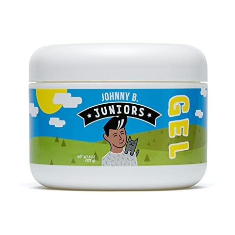 JOHNNY B. Juniors Hair Gel for Kids, No-Flake, Medium Hold 8 oz. Jar Cover