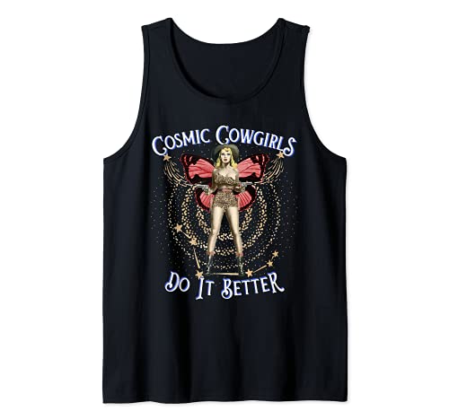 Cosmic Boho Cowgirls-Do-It-Better Rodeo Star Vintage Western Canotta