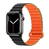 【Einzigartige Verstellbare Schleife und Magnetisches Design】Anlinser Silikon-Sportband hat eine einzigartig gestaltete verstellbare Schlaufe, die Ihnen ein komfortableres und glatteres Erlebnis bietet. Es kann durch leichtes Ziehen beim Tragen an die Größe des Handgelenks angepasst werden. Starke Magnetkraft sorgt auch bei Nässe für Sicherheit.