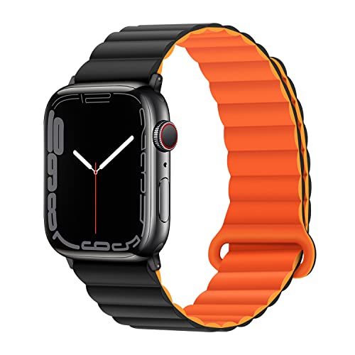 Apple Watch Series 3 42 Mm Anlinser Correas Compatible con Correa Apple Watch 45mm 44mm 42mm 41mm 40mm 38mm, Pulsera Magnética Reversible Doble Cara...