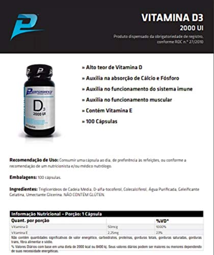 Vitamina D3 2000 UI (100caps), Performance Nutrition