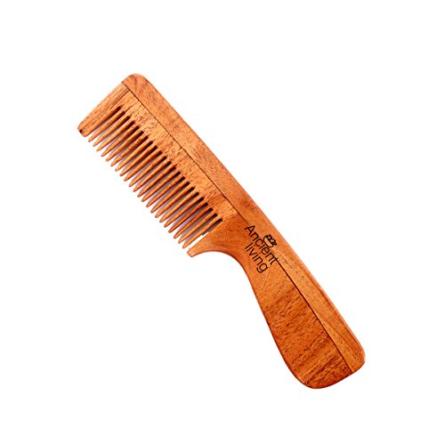 Ancient Living Neem Wood Comb Handle Model for Healthy Strong Hair
