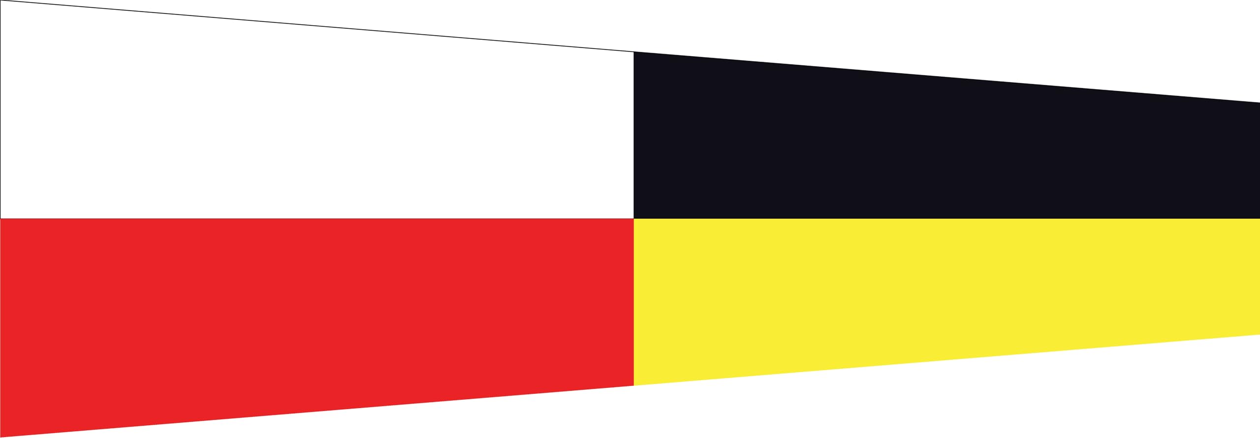 Drapeau de bateau signalisation ultra en tissu anti-effilochage 90 x 30 cm contre le vent fort