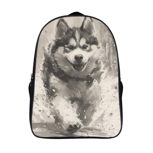 Mochila infantil impermeable de Siberian Husky con gran capacidad