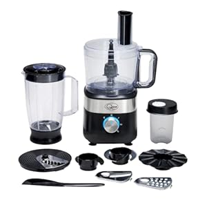 Quest Food Processor, 6-in-1 Chopper, Blender, Grinder, 2 Litre Bowl, 3 Speeds + Pulse, Dishwasher Safe, 600W