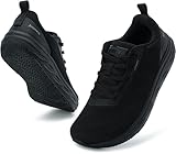Joomra Women Walking Shoes for Lady Size 8 Cushion Gym Pregnancy Running Fitness Exercise Comfy Tennis Sneakers All Black 39