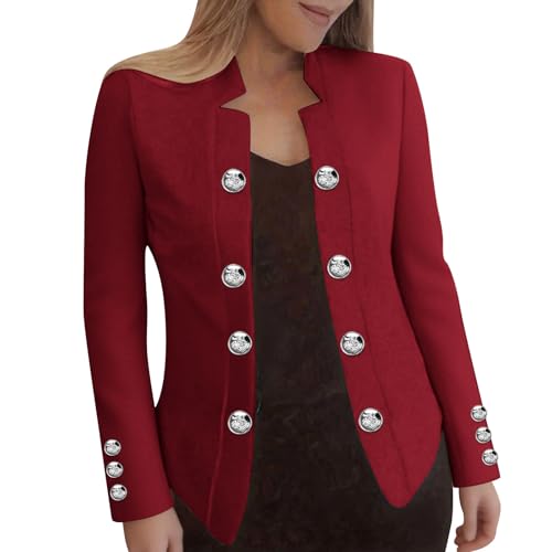 Blazers for Women Fashion Cardigan Solid Long Sleeve Jackets Casual Button Business Open Front Office Suit Jackets