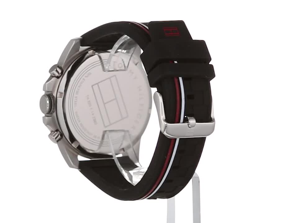 Tommy Hilfiger Multi Zifferblatt Quarz Uhr für Herren mit Silikon 