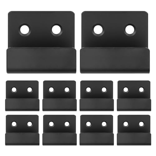 Image of 10 Pcs Wall Hanger, Stainless Steel Wall Mounts - Heavy Duty Hooks for Picture Frames, Mirrors (Black, Large)