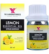 YK LABORATORIES Lemon Essential Oil Natural | Therapeutic Grade &amp; Undiluted - 50ml