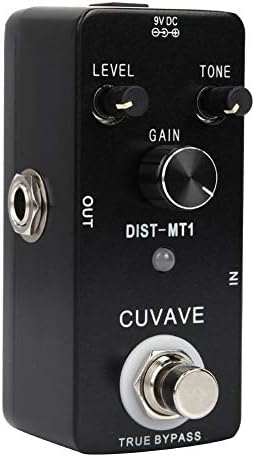 Full Metal Shell Distortion Effect Pedal for Electric Guitar,Mini Effect Guitar Pedal with True Bypass