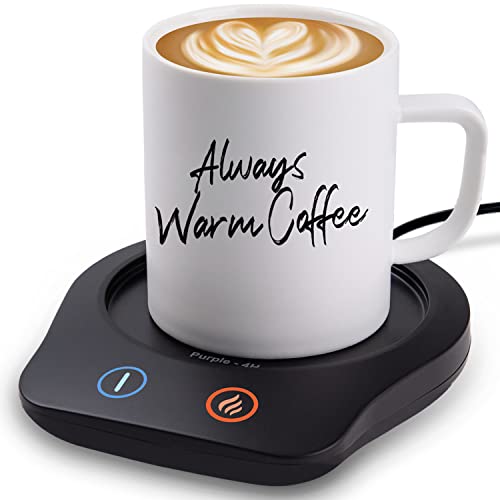 Mug Warmer Coffee Cup Warmer For Desk: Electric Coffee Warmer For Desk 2/4/8 Hours Auto Shut Off With 5 Control Temperature Settings - Large Smart Beverage Heating Plate For Home And Office Use Black #TOP2