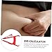 DEARMAMY 2pcs Skinfold Calipers for Accurate Measurement Portable Plastic Device for Men and Women Precision Tools for Body Composition Tracking and Weight Management