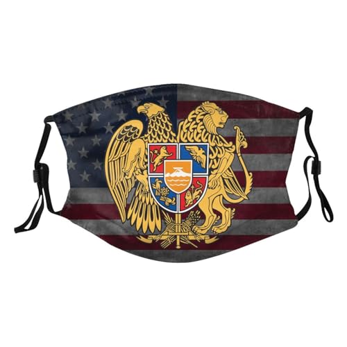 Armenian Coat of Arms Adult Dust Mask Adjustable Dust Face with 2 Filter7