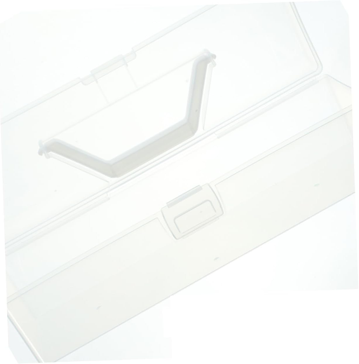 2pcs Clear Storage Box with Handle Portable Art Tool Organizer for Paint Brushes Pens Craft Supplies Ample Capacity Brush Holder for Artists and Students