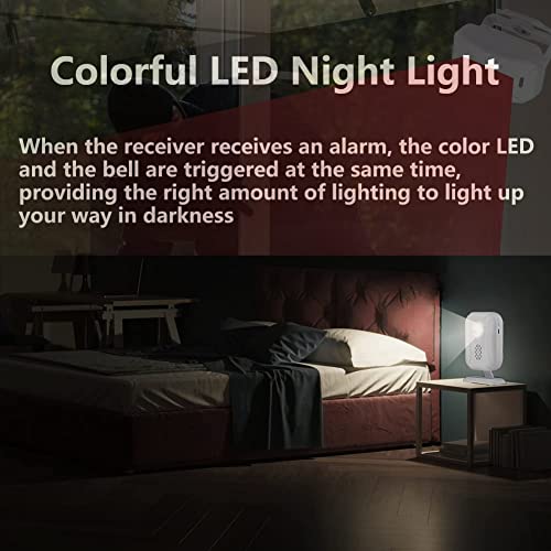 Caregive Pager Bed Alarm and Fall Prevention for Elderly Dementia Patients,Wirelesss Motion Sensor Alert for Home Security/Kid Safety (1 Motion Sensor 1 Receiver) - Image 7