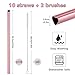 NiHome 12-Inch Heart-Shaped Stainless Steel Drinking Straws for Stanley Tumbler 40oz 10-Pack with 2 Cleaning Brushes, Reusable for Hot & Cold Drinks, Dishwasher Safe, Safe Edges for Kids (Pearl Pink)