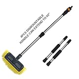 SENGO Car Wash Brush with 12'' General Thread Type No Loose No Rotate Soft Bristle Brush and 60''...