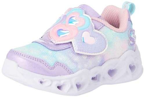 Skechers Girls, Zapatillas, Lavender Sparkle Mesh/Light Pink Mesh, 26 EU