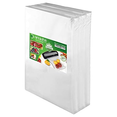 WVacFre 100 Quart Size 8x12Inch 4mil Food Vacuum Sealer Bags with Commercial Grade,BPA Free,Heavy Duty,Great for Food Vac Storage or Sous Vide Cooking Cover