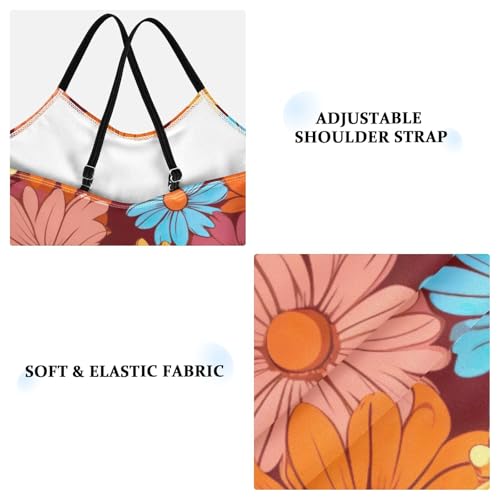 Flowers Floral Vintage Girls One Piece Swimsuit Beach Swimwear 208517133