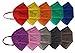 ESLH 30x Mundschutz FFP2 Masken bunt mit je 3X farbige FFP2 Maske bunt in gelb grau orange rot schwarz blau grün lila pink und braun
