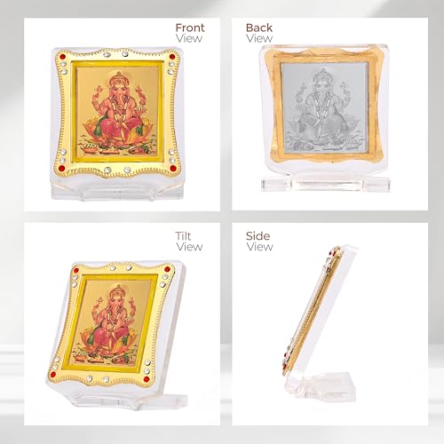 Image of Ganesha Car Dashboard | Showpiece Decor Car Idol, Table Decor Religious Frame for Pooja, Prayer and Gift