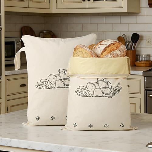 Bolsas de pan caseras reutilizables para mantener la corteza crujiente y la masa tierna 4
